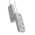 چندراهی برق پرودو بلو با ۱۰ درگاه USB، ۳ پریز برق AC، پشتیبانی از شارژ سریع با پورت‌های USB-A و USB-C، طراحی مدرن و کابل ۳ متری با دوشاخه UK 3-Pin