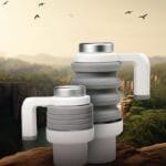 چای‌ساز مسافرتی Green Lion Car Folding Electric Kettle با طراحی تاشو و قابلیت اتصال به فندک خودرو، مناسب برای سفرهای جاده‌ای.