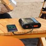 جامپ استارتر و پمپ باد و پاوربانک پاورلوژی مدل 8800mAh Jump Start Air Compressor - Transparent - 4