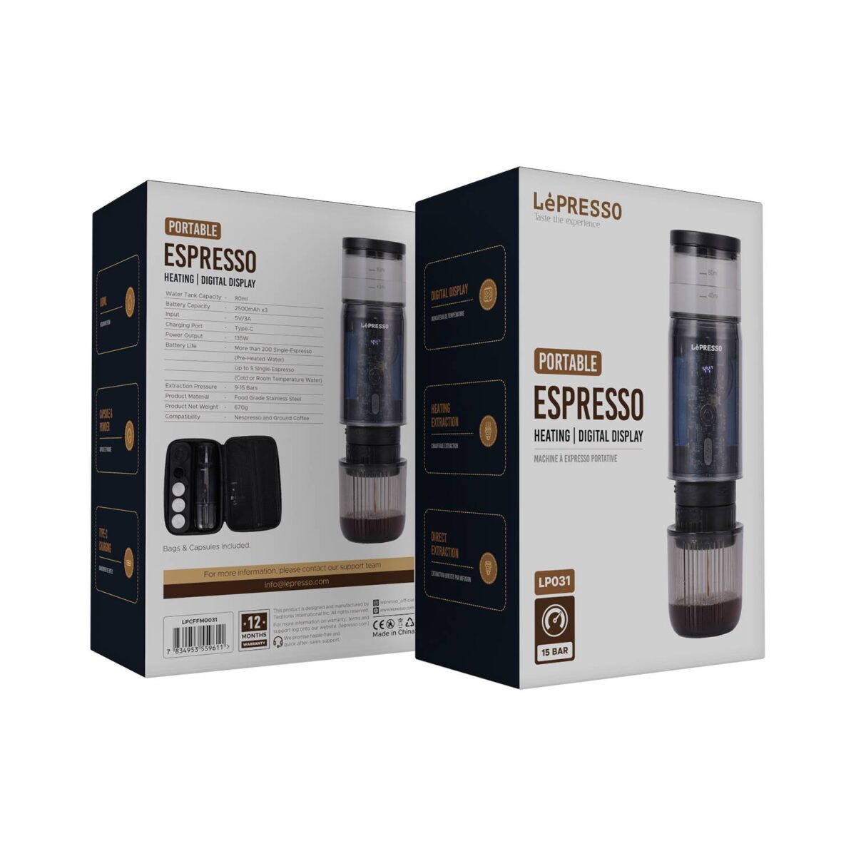 اسپرسوساز شارژی قابل حمل لپرسو مدل LPCFFM0031 - 10