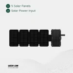 پاوربانک خورشیدی گرین لاین مدل Solar 5-panel ظرفیت 20000 میلی آمپر ساعت - 4
