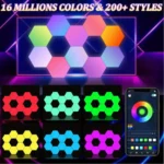 پنل دیواری RGB شش ضلعی مدل Smart Hexagon LED Wall Lights - 10
