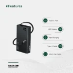 پاوربانک گرین لاین مدل Retractable ظرفیت 10000 میلی آمپر ساعت - 3