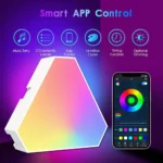 پنل دیواری RGB سه ضلعی مدل Smart Triangle LED Wall Lights - 4