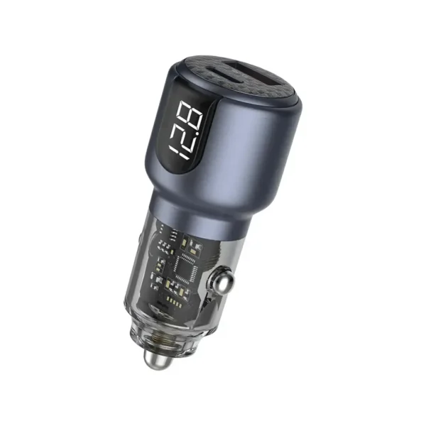 شارژر فندکی دو پورت خودرو گرین لاین مدل Dual Port PD+QC توان 75 وات