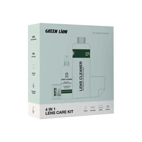 کیت تمیزکننده لنز و صفحه‌نمایش گرین لاین 4 کاره مدل Lens Care Kit