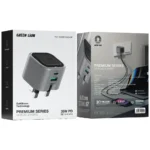 شارژر دیواری سه شاخه دو پورت 45 وات گرین لاین مدل Premium Series - Image 2