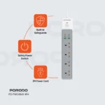 چندراهی با 4 سوکت پرودو مدل 4AC 65W 3000W Power Strip - Image 9