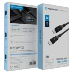 کابل تایپ سی به تایپ سی پاورولوژی مدل Power Sync Weave Series با توان 60 وات - Image 2