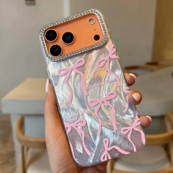 قاب pink riboon مناسب ایفون 13 پرو