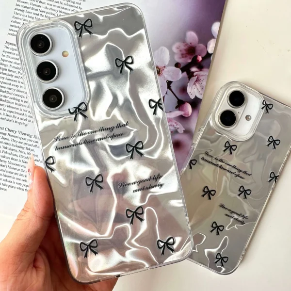 قاب Silver Bow مناسب ایفون 16 نرمال