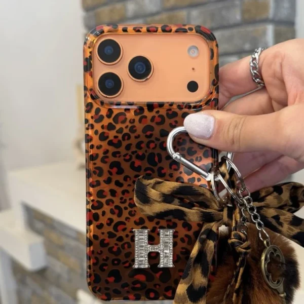 قاب Hermes پلنگی مناسب آیفون 16 پرومکس