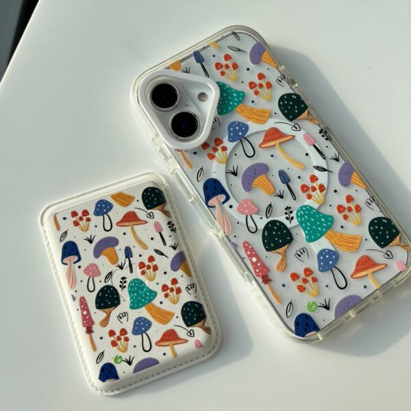 قاب Colorful Mushrooms مناسب آیفون 16 پرو